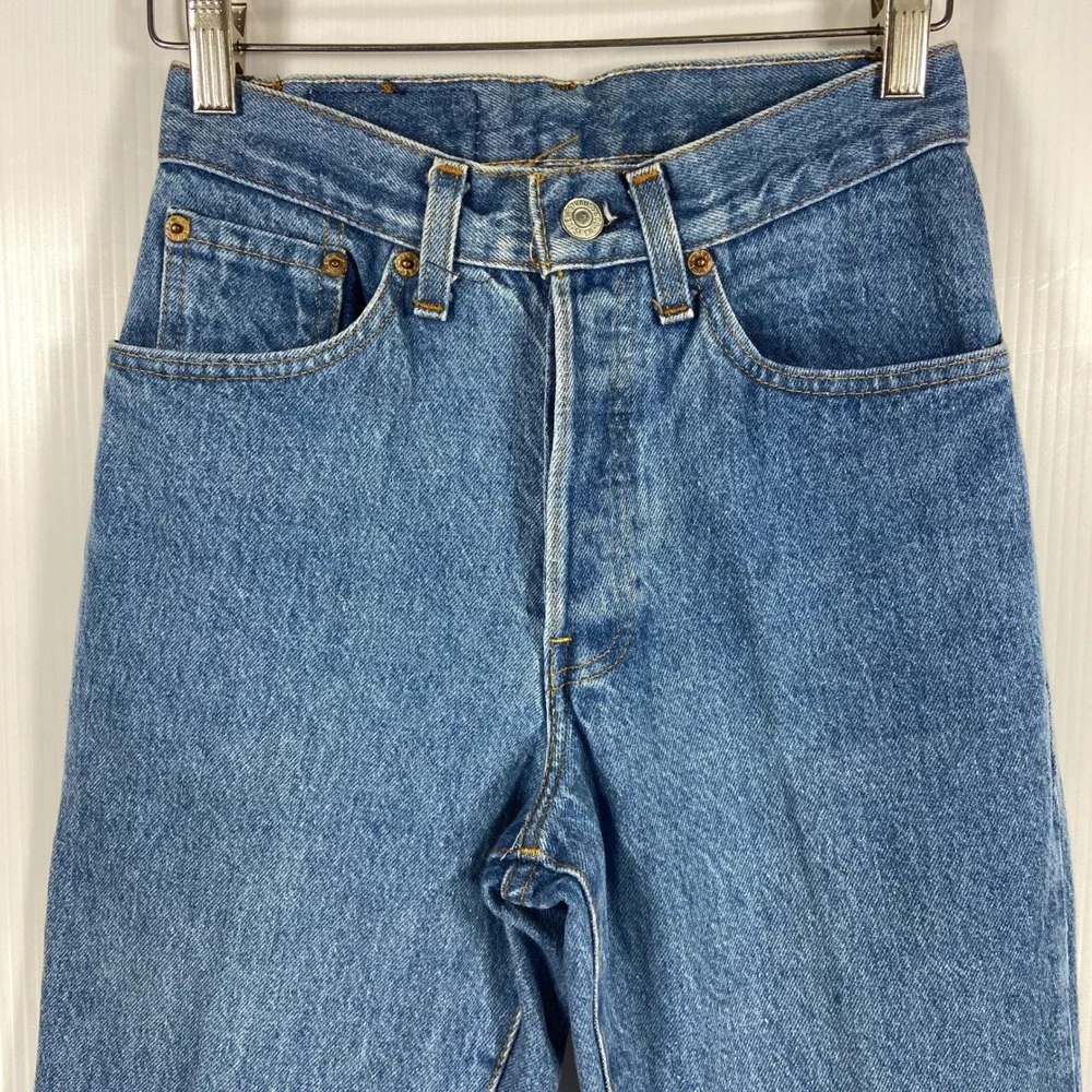 VTG 80s Levis‎ Red Tab 26501 Blue Denim Buttonfly High Rise Jeans Womens 25